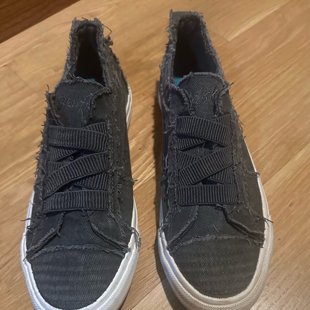 Black Distressed Sneakers